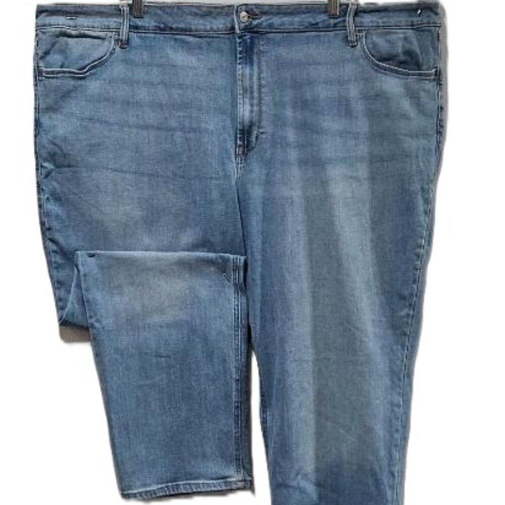 OLD NAVY LIGHT WASH HIGH RISE STRAIGHT LEG DEMIN JEANS PANTS  26